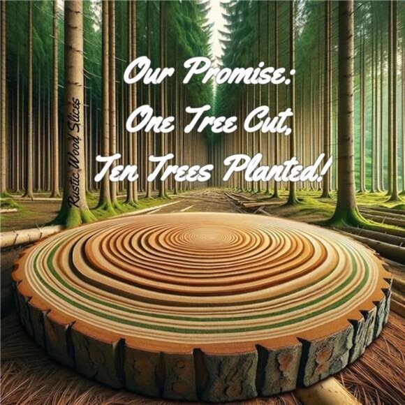 Set of (10) 10-11 inch Wood Slices for centerpieces! (10 inch) - Picture 6 of 8